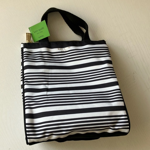 Kate Spade New York Black Stripe Lunch Bag (NWT) - Picture 3 of 16